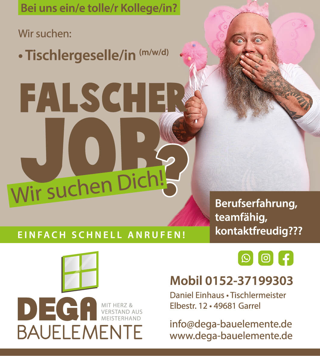 Stellenanzeige Tischlergeselle