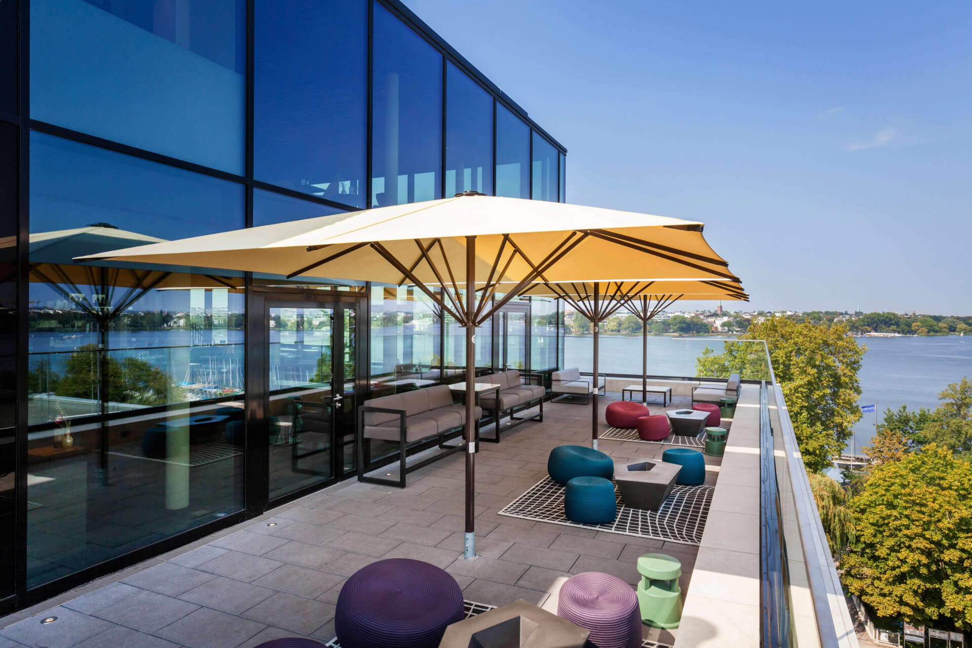 Eleganter Marktschirm